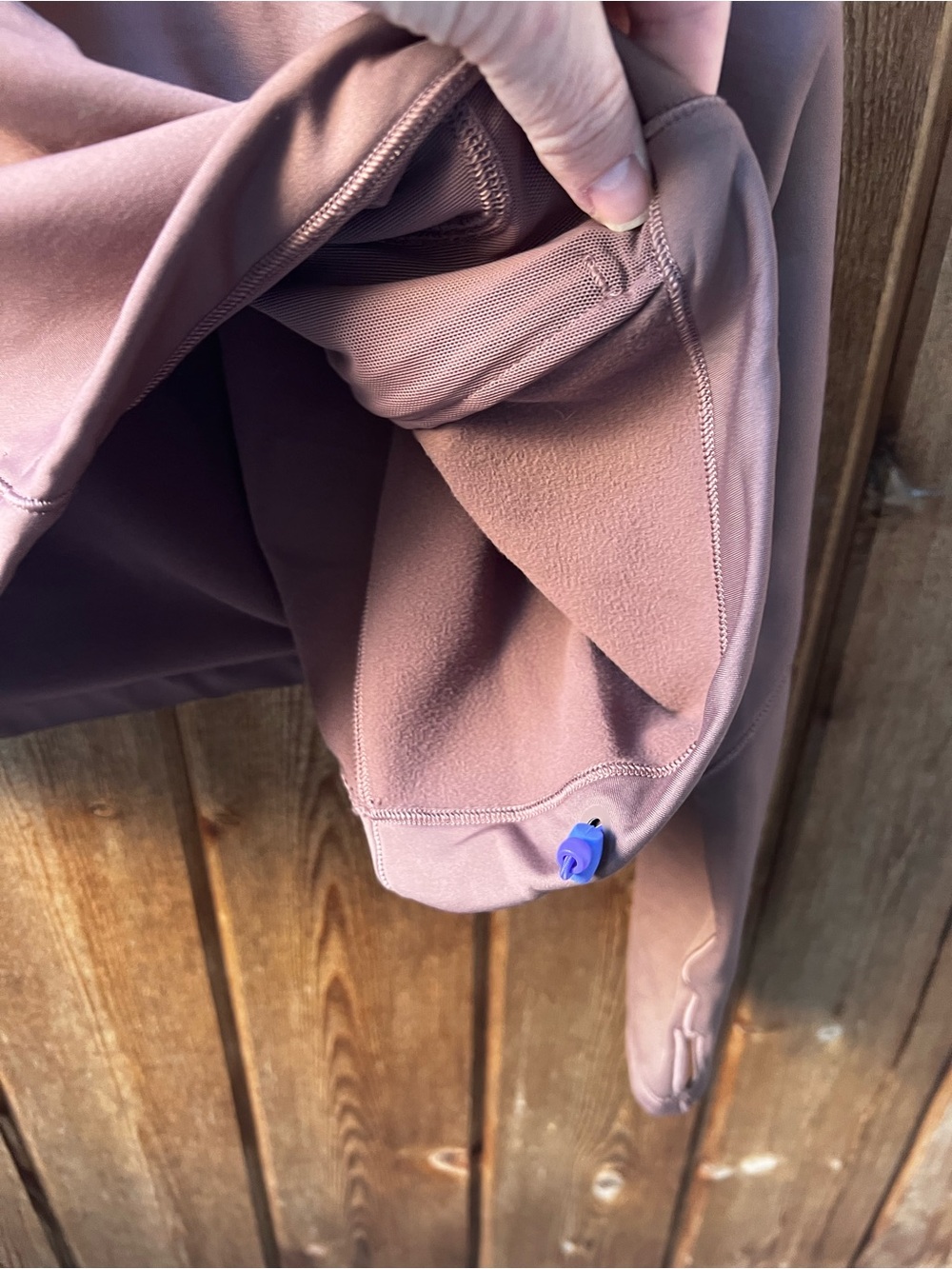 Lululemon Tech Fleece Hiking 1/4 Zip Pullover Size 8 Dark Oxide / Pink Clay - Picture 11 of 16